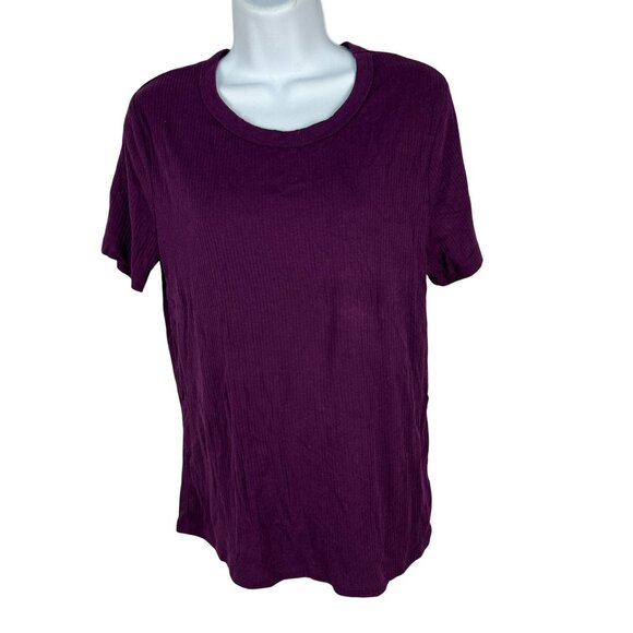 A New Day Womens Purple Short Sleeve T-Shirt Size X-Large - Picture 1 of 4